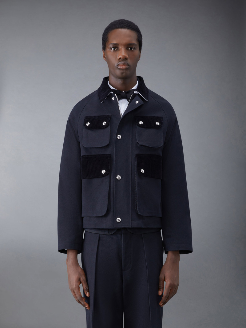 SELVEDGE DENIM CROPPED RELAXED FIELD JACKET 1