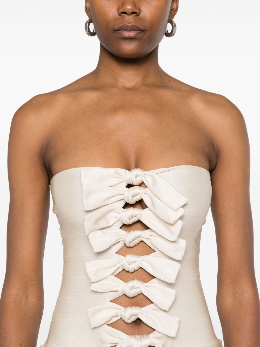 jersey knot-detail midi dress - 5
