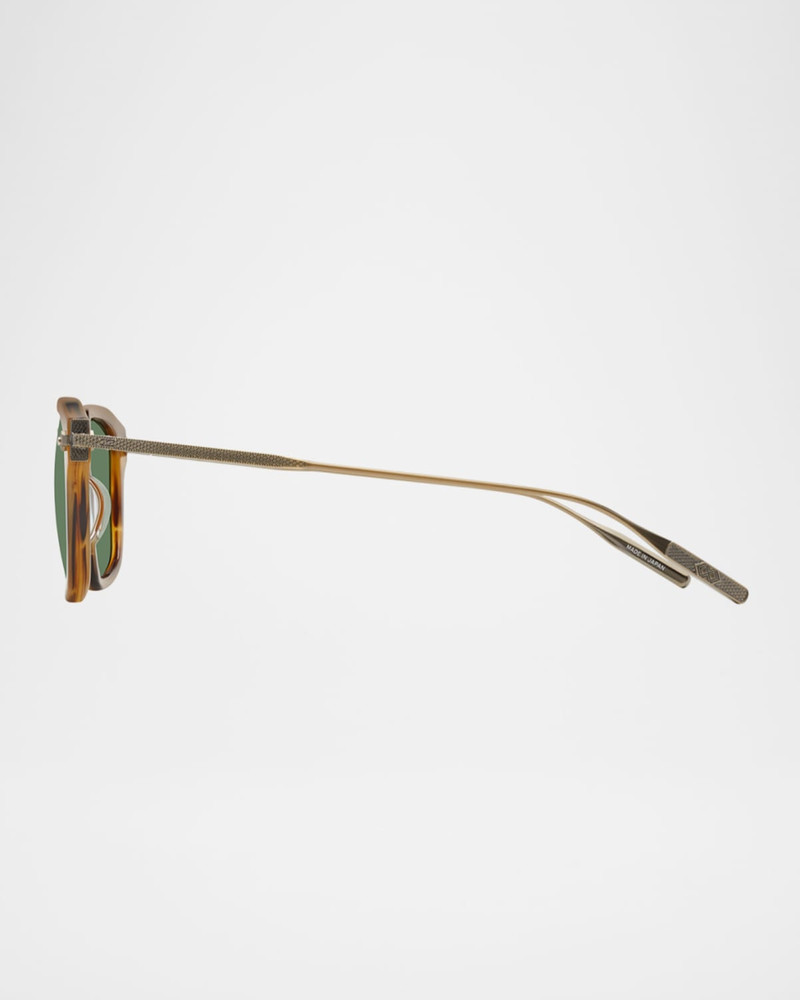 BARTON PERREIRA Men's Nolan Acetate & Titanium Square Sunglasses outlook
