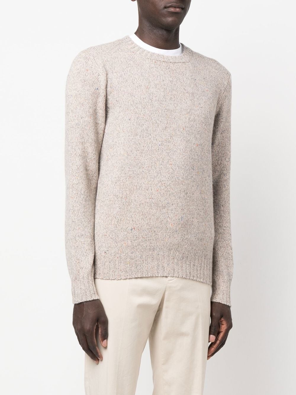 melange-effect cashmere jumper - 3