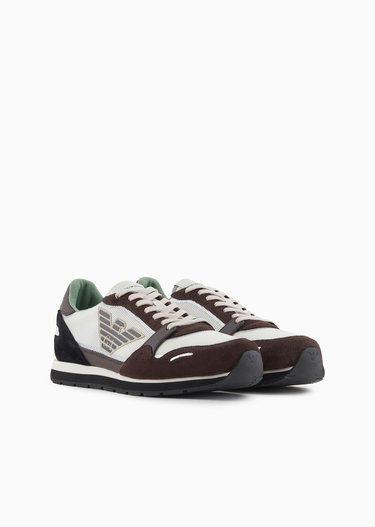 Mesh sneakers with suede details and eagle patch - 2