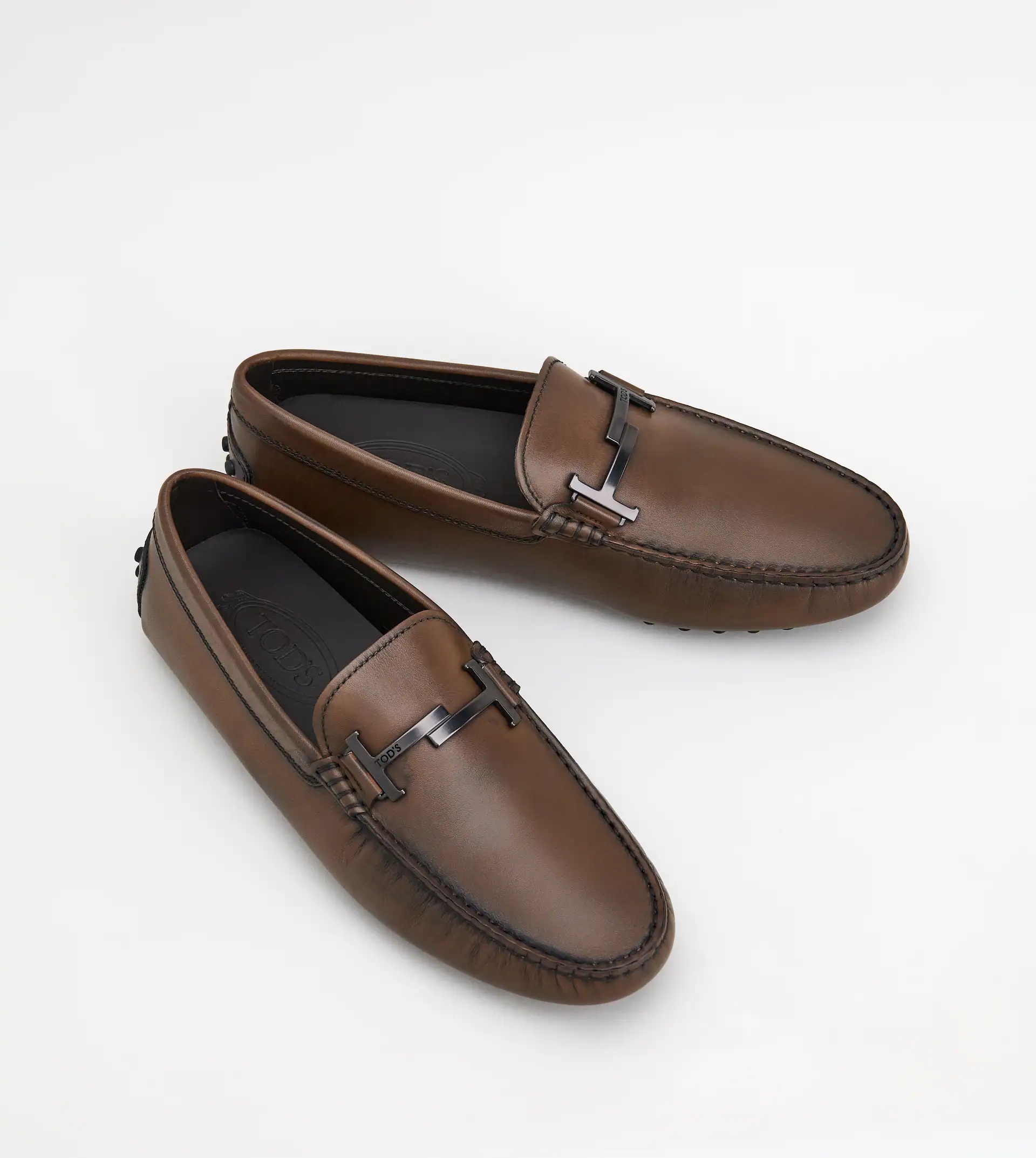 GOMMINO DRIVING SHOES IN LEATHER - BROWN - 3