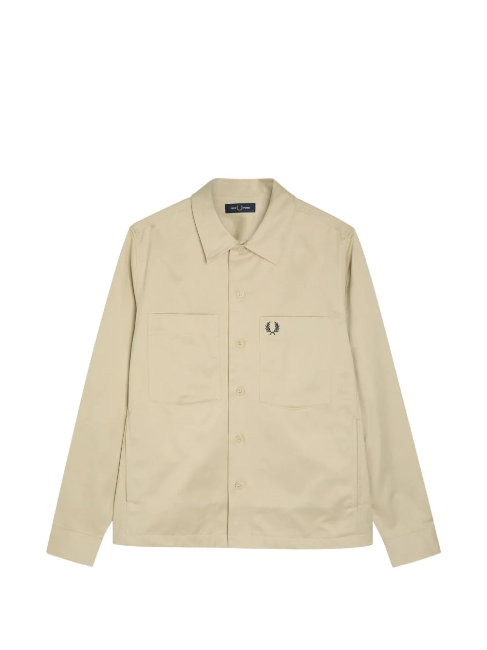 chest-pockets logo shirt jacket - 1