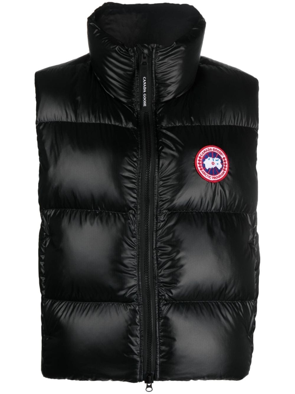 logo-patch padded gilet - 1