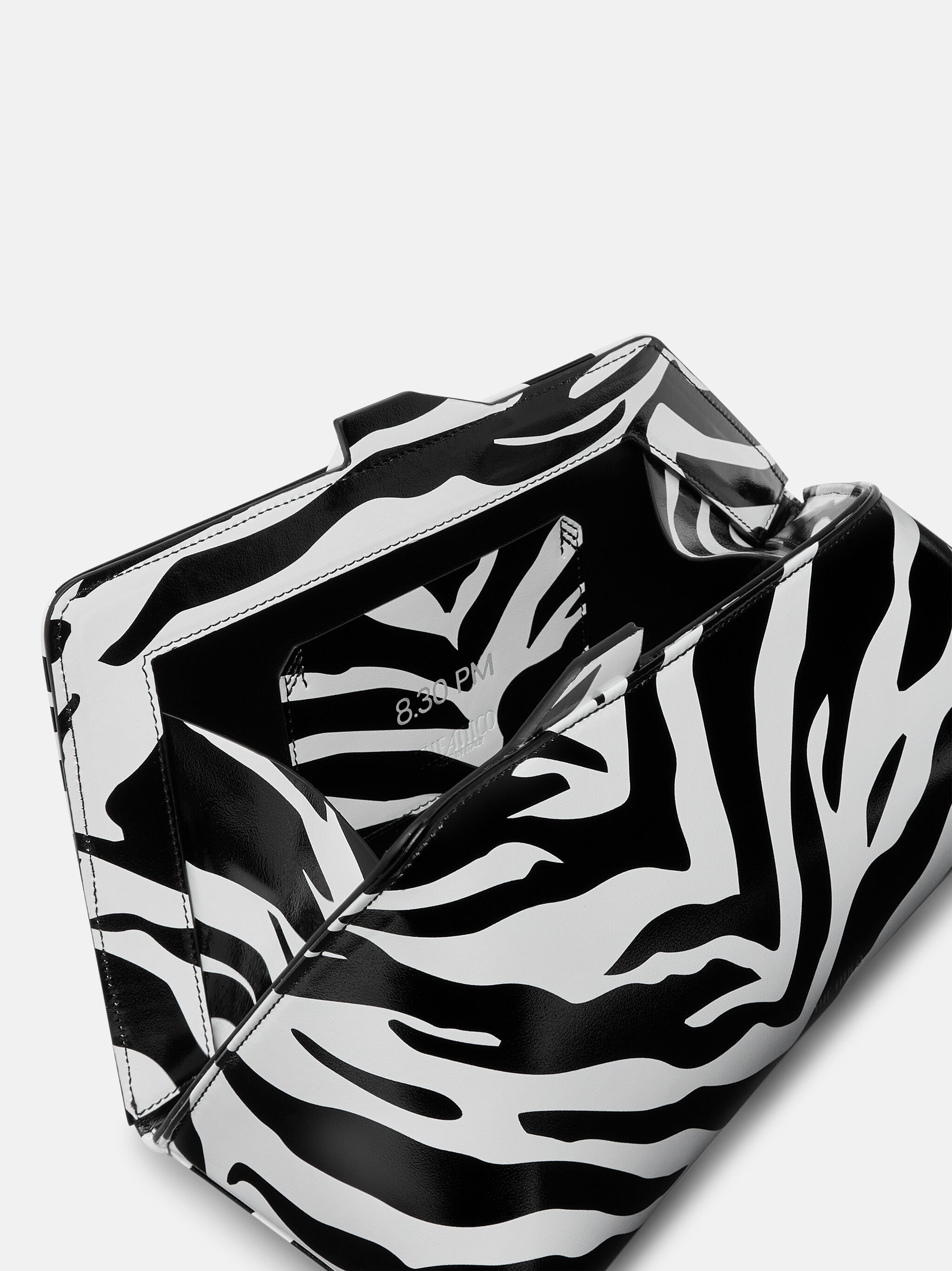 ''8.30PM'' BLACK AND WHITE OVERSIZED CLUTCH - 4