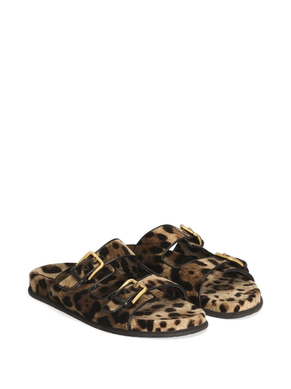 leopard-print sandals - 2