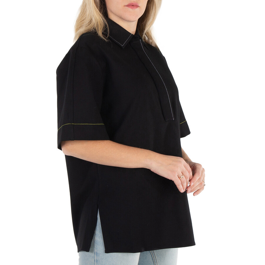 Victoria Beckham Pointed Collar Short-Sleeve Shirt - 3