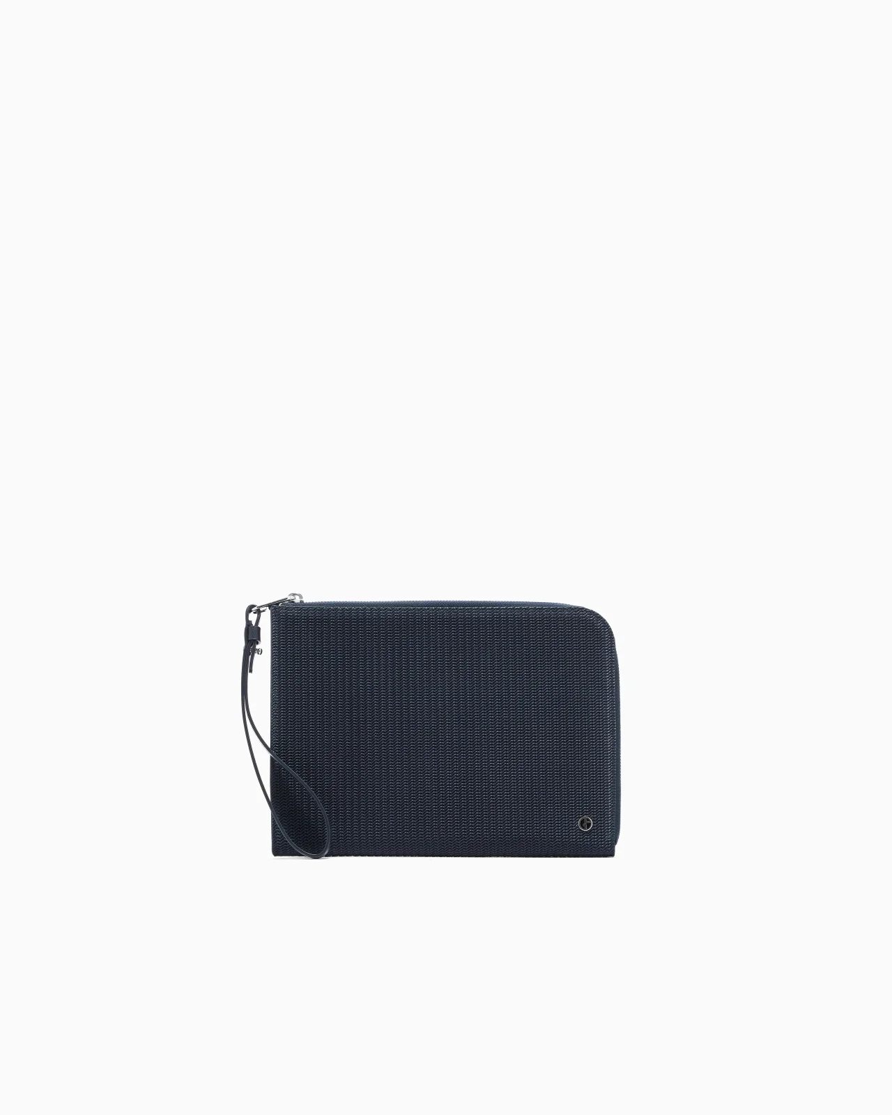 LEATHER POUCH WITH WAVE PRINT AND WRIST STRAP - 1