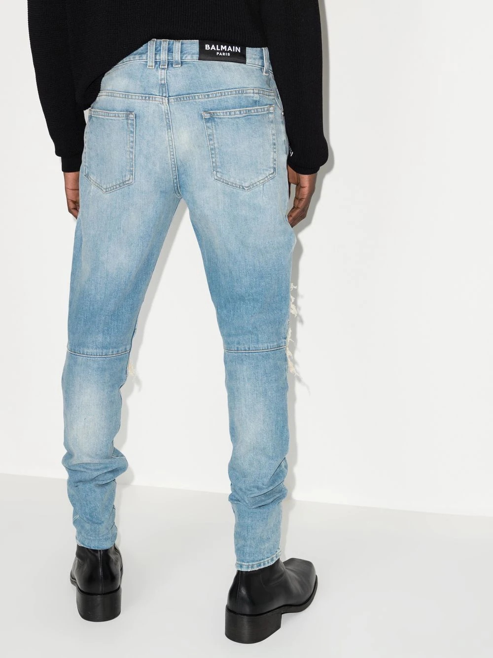 distressed-effect skinny jeans - 3