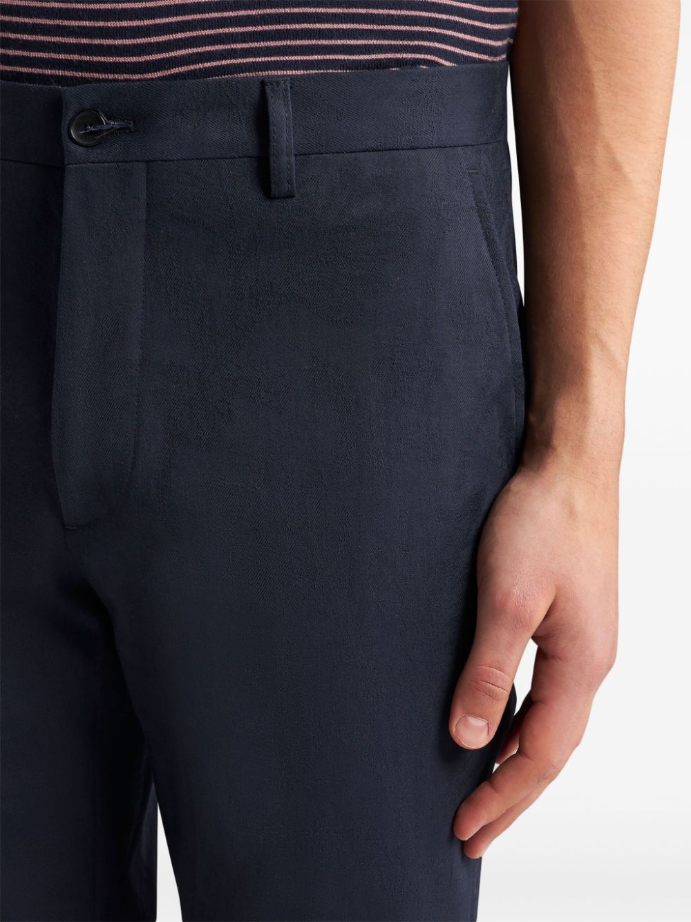 mid-rise slim-cut trousers - 5