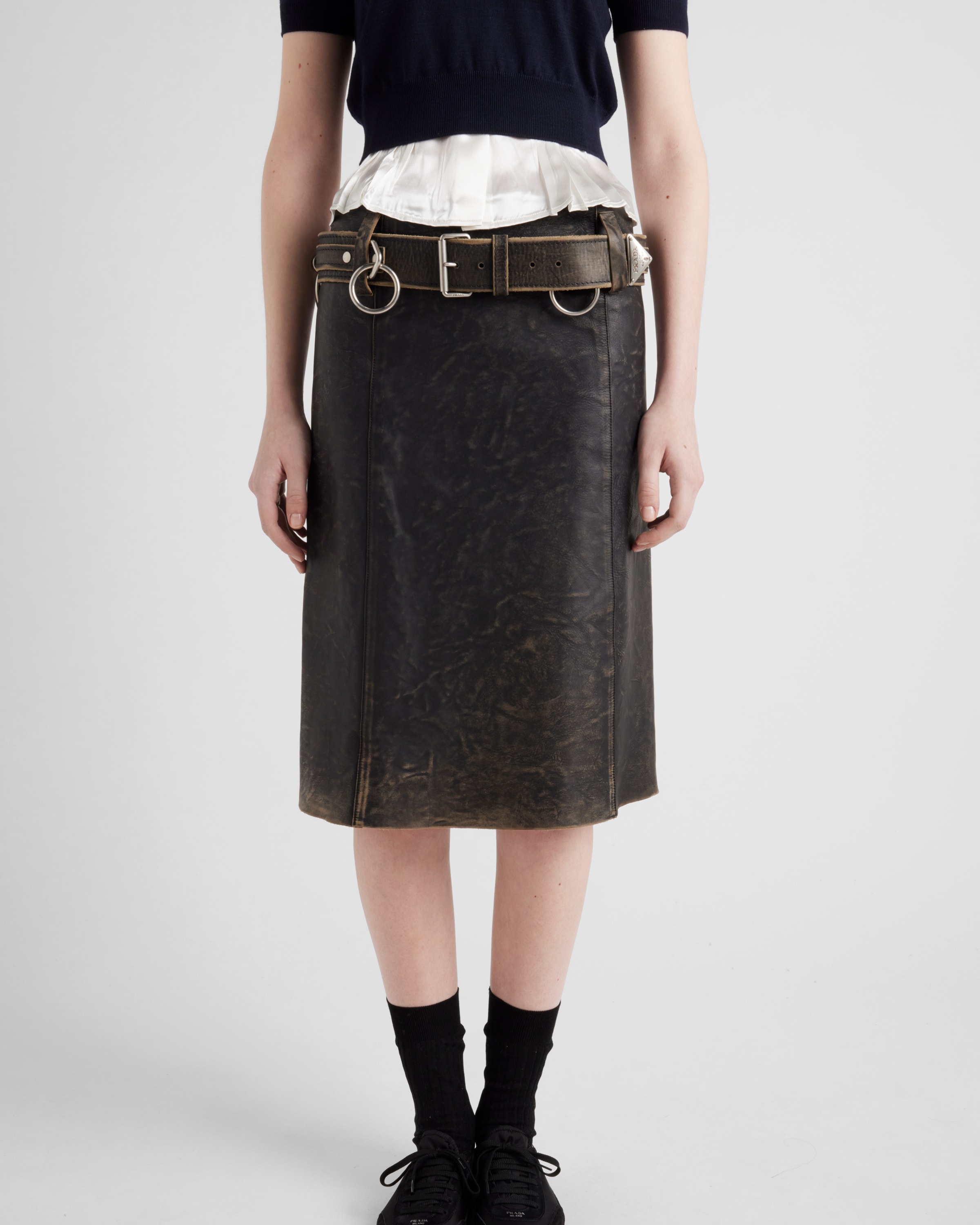 Leather miniskirt - 3