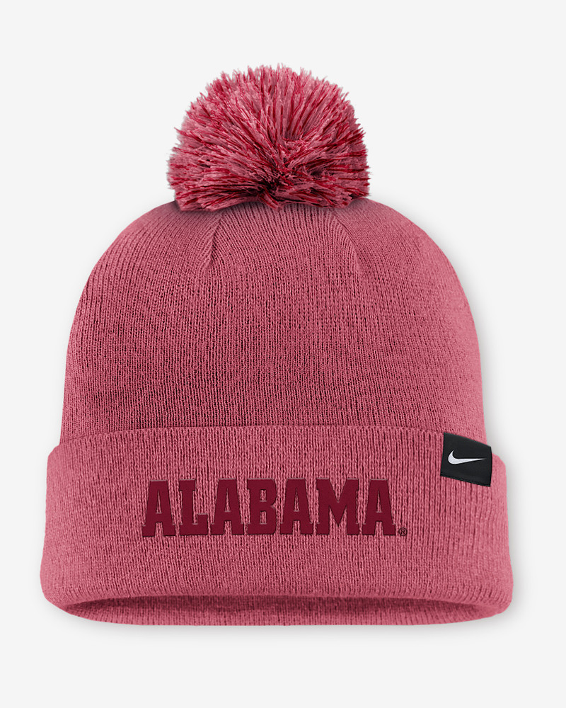 Nike Alabama Primetime Campus Toned Men's Nike College Cuffed Pom Beanie outlook
