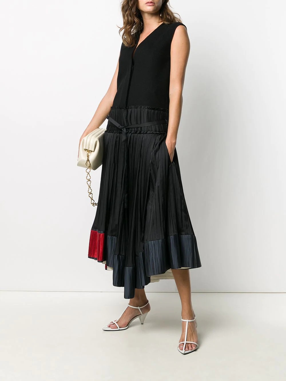 pleated two-piece dress - 2