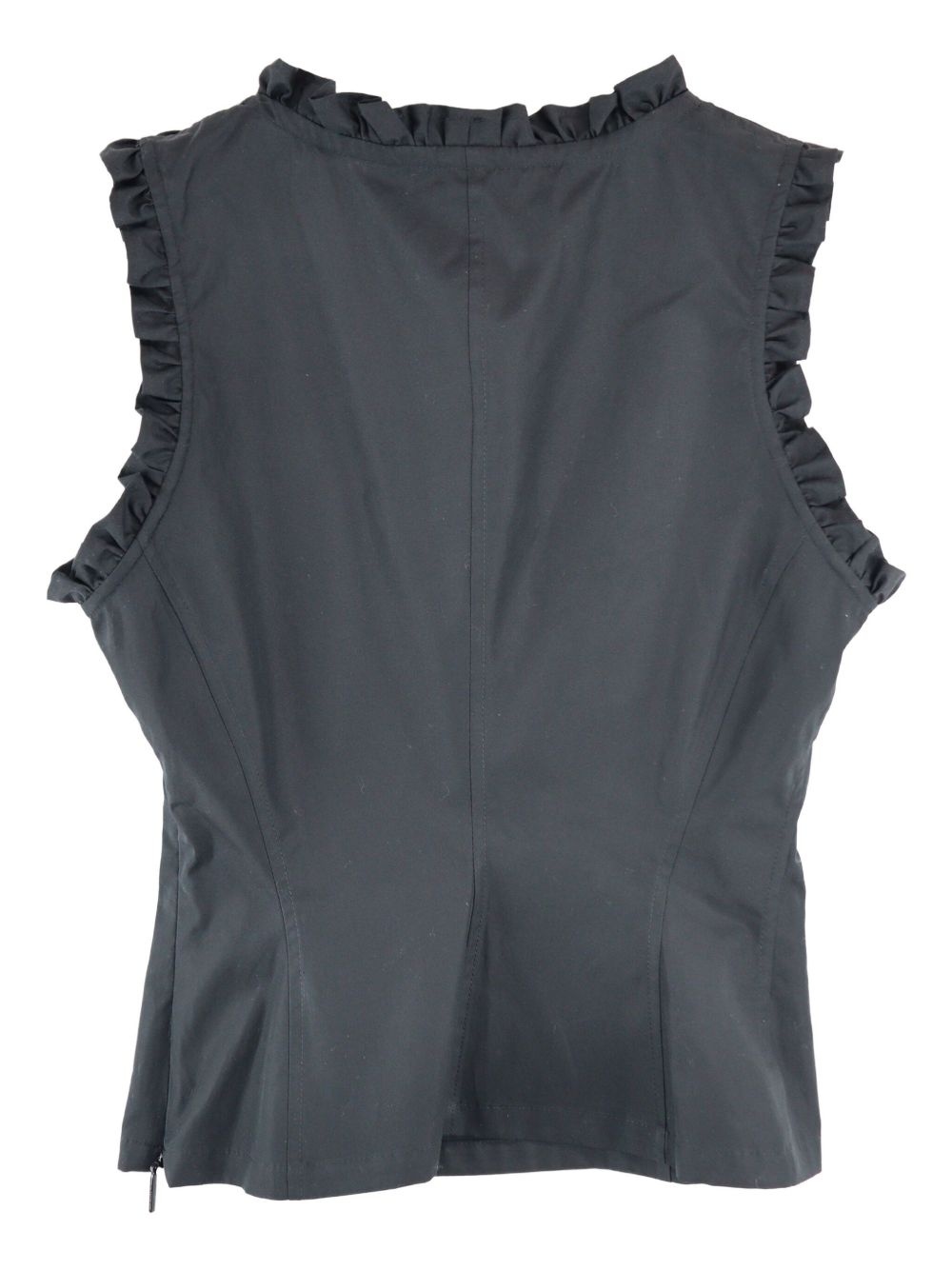 ruffle-detail sleeveless top - 2