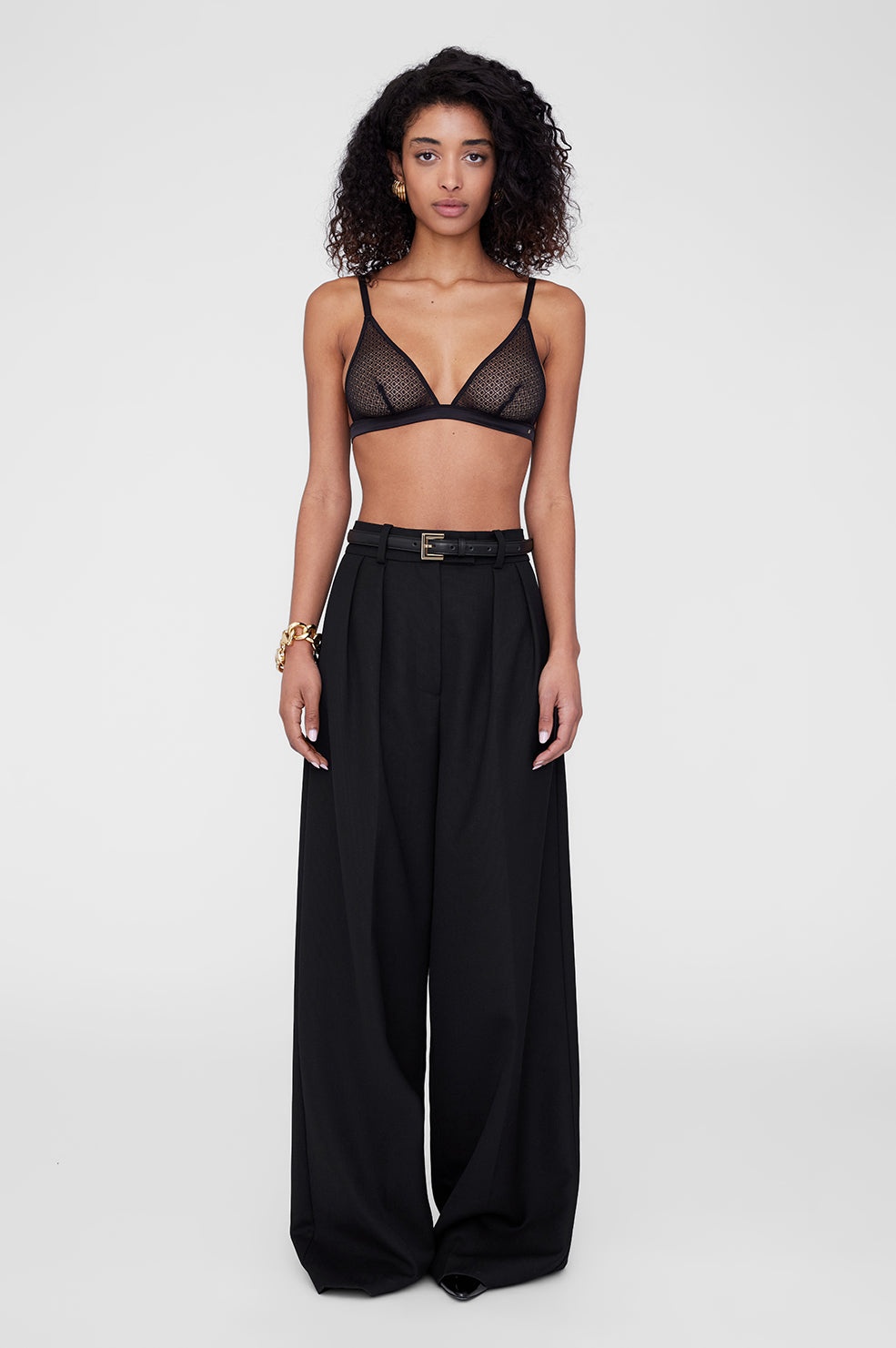 Eldra Bralette - Black Geometric Lace - 3