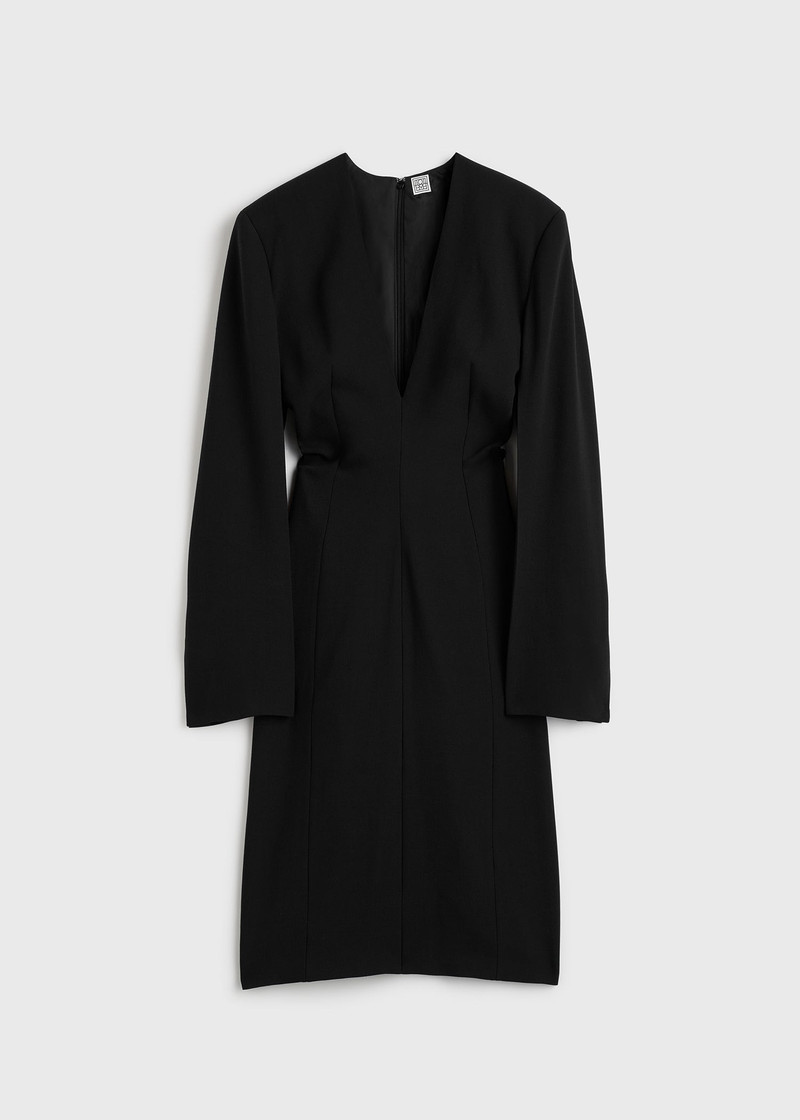 Tailored slouch dress black 1