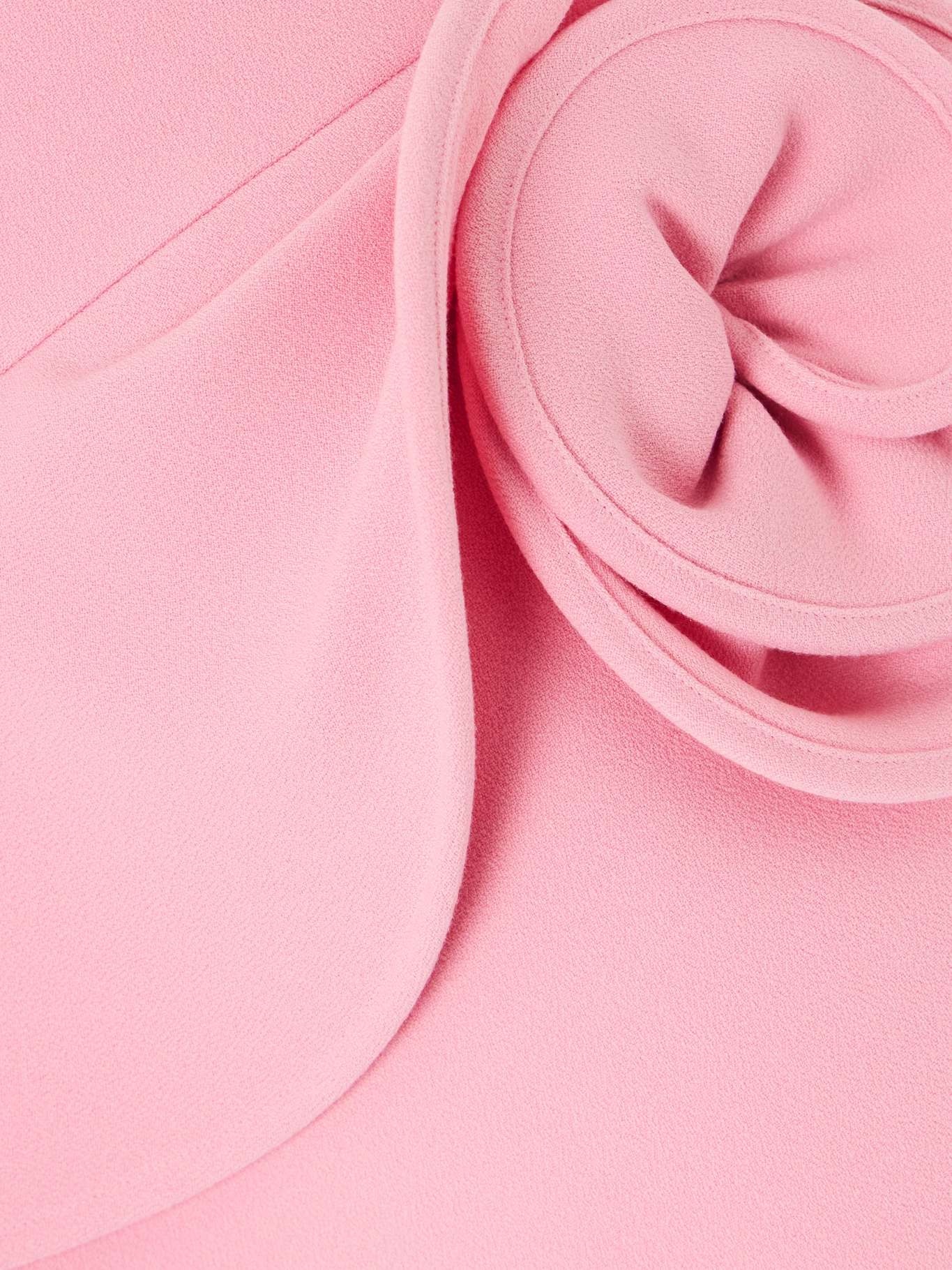 Appliquéd crepe mini dress Pink - 5