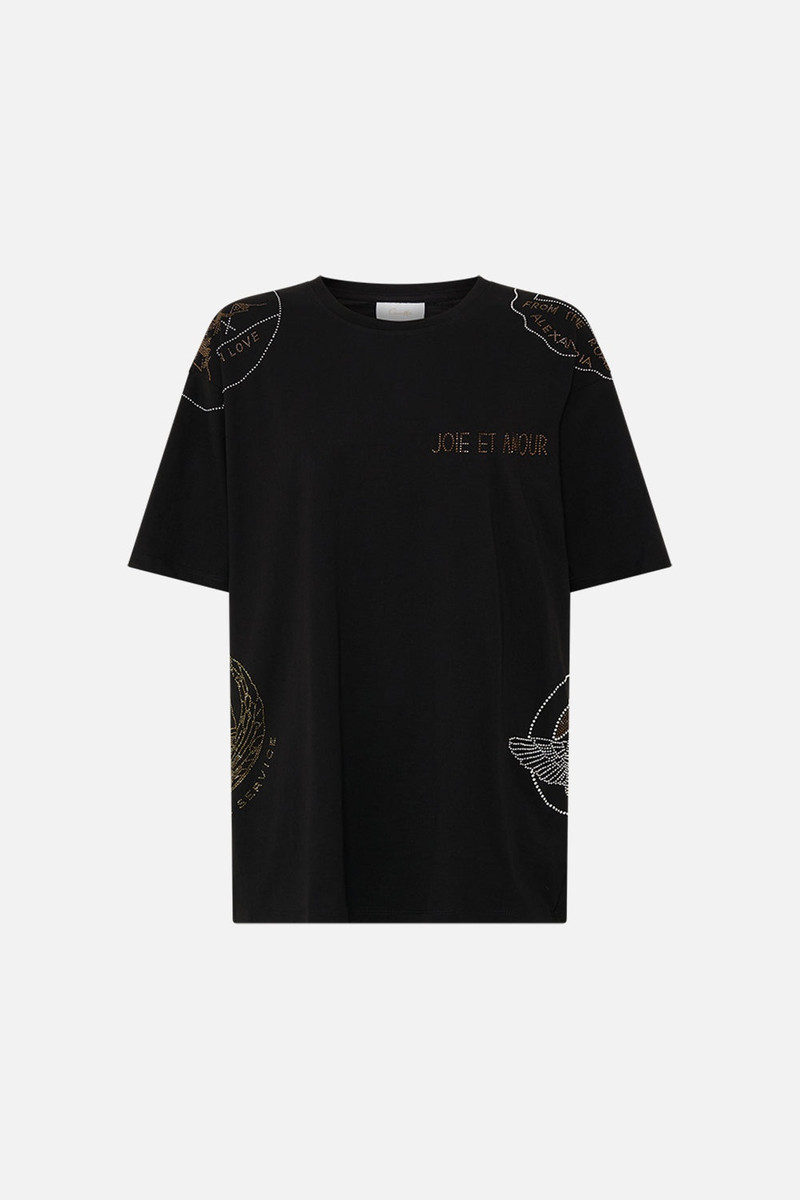 OVERSIZED BAND TEE - BLACK - 1