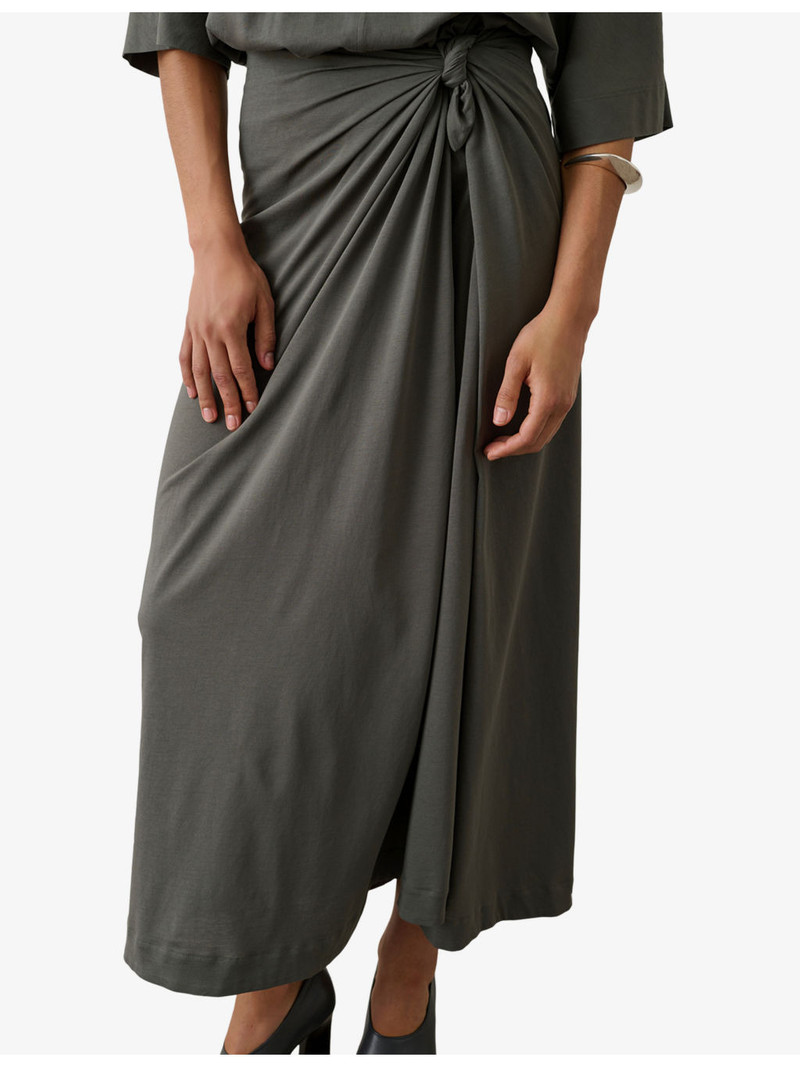 Goa Wrap-Front Cotton-Jersey Maxi Skirt 5