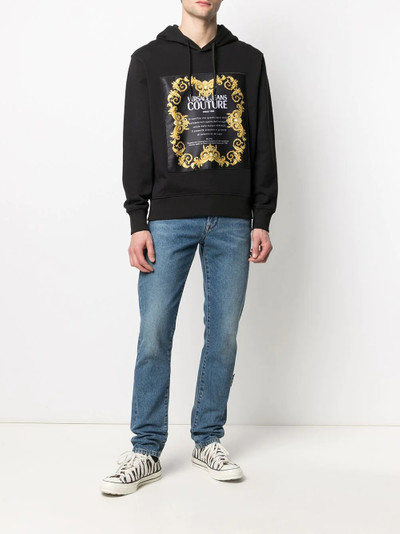 VERSACE JEANS COUTURE Baroque logo printed hoodie outlook