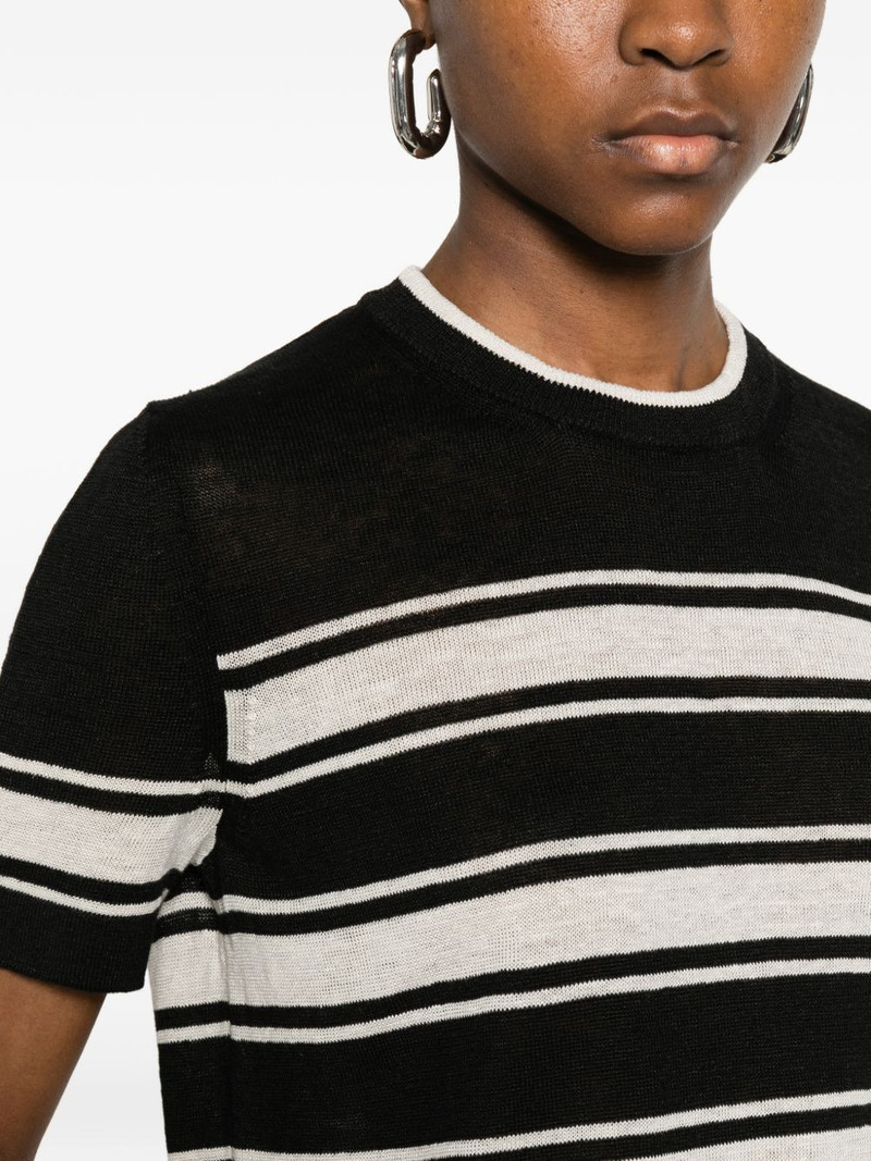 striped linen T-shirt 5