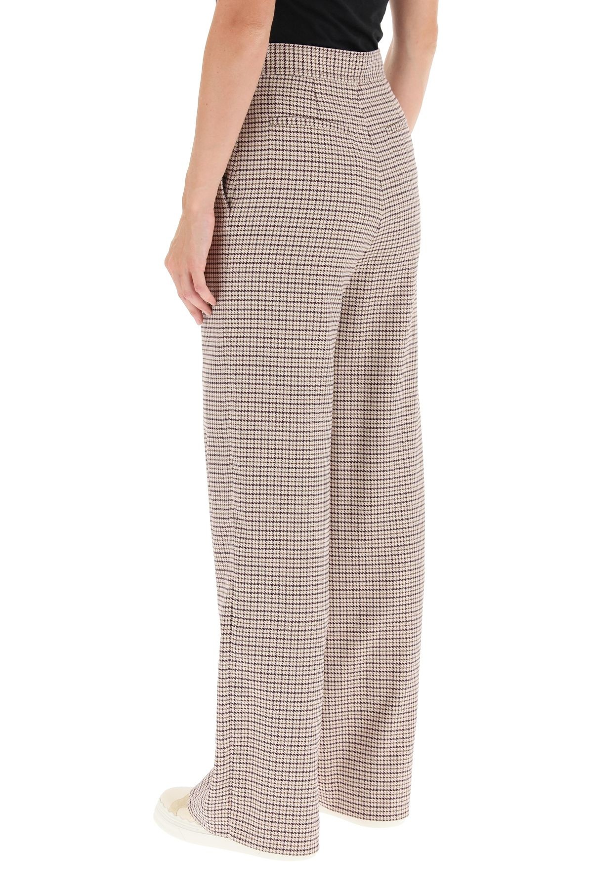 SAILOR HOUNDSTOOTH CHECK TROUSERS - 4