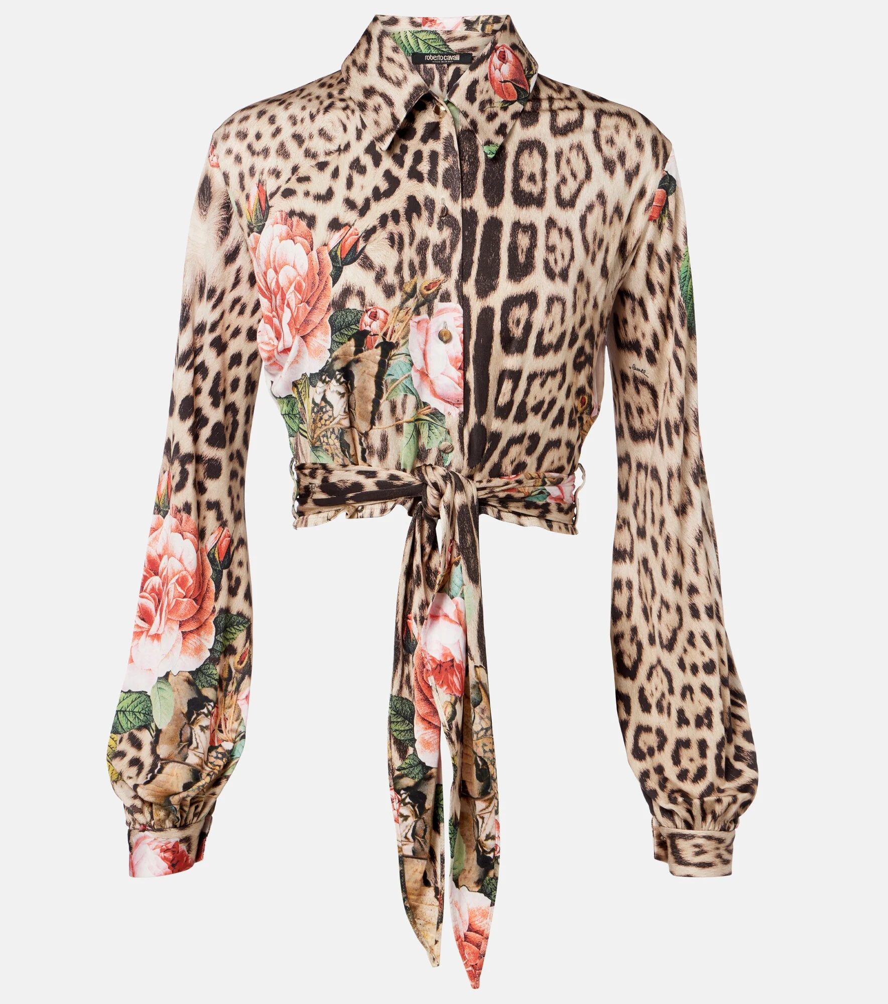 Printed cropped shirt - 1