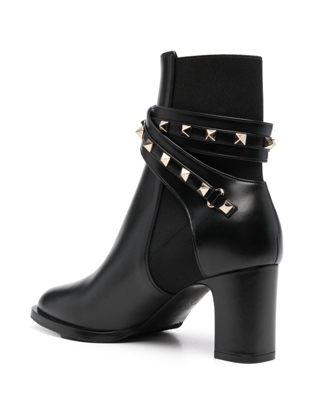 Rockstud leather ankle boots - 3