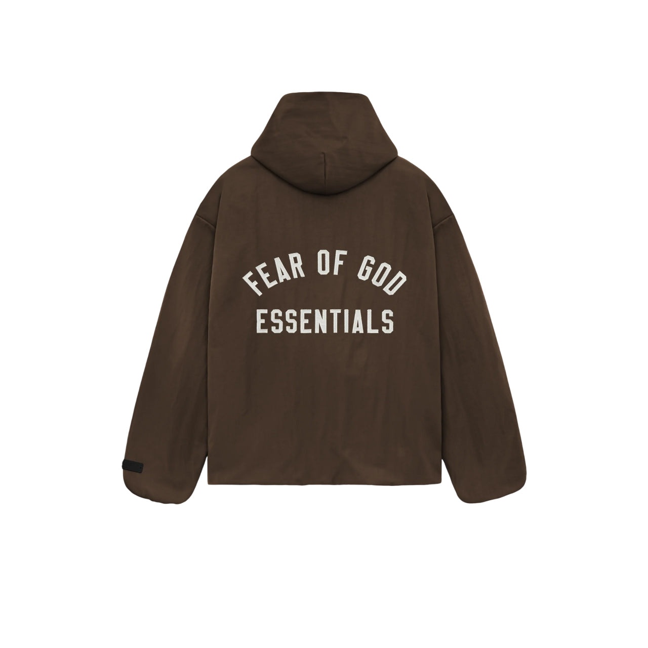 Fear of God Essentials SS25 Nylon Hooded Coach Jacket 'Brown' 202HO246375F - 2