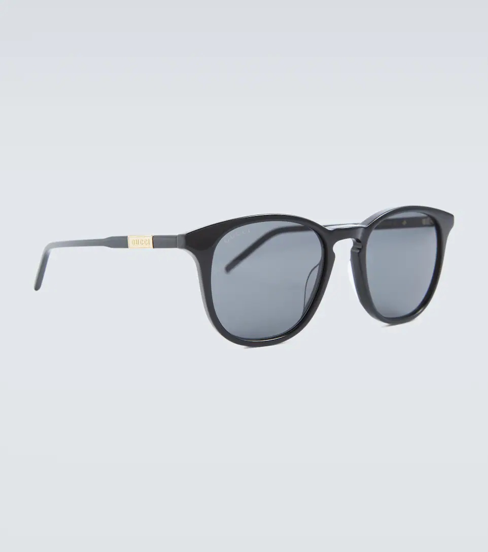 Round acetate and metal sunglasses - 4