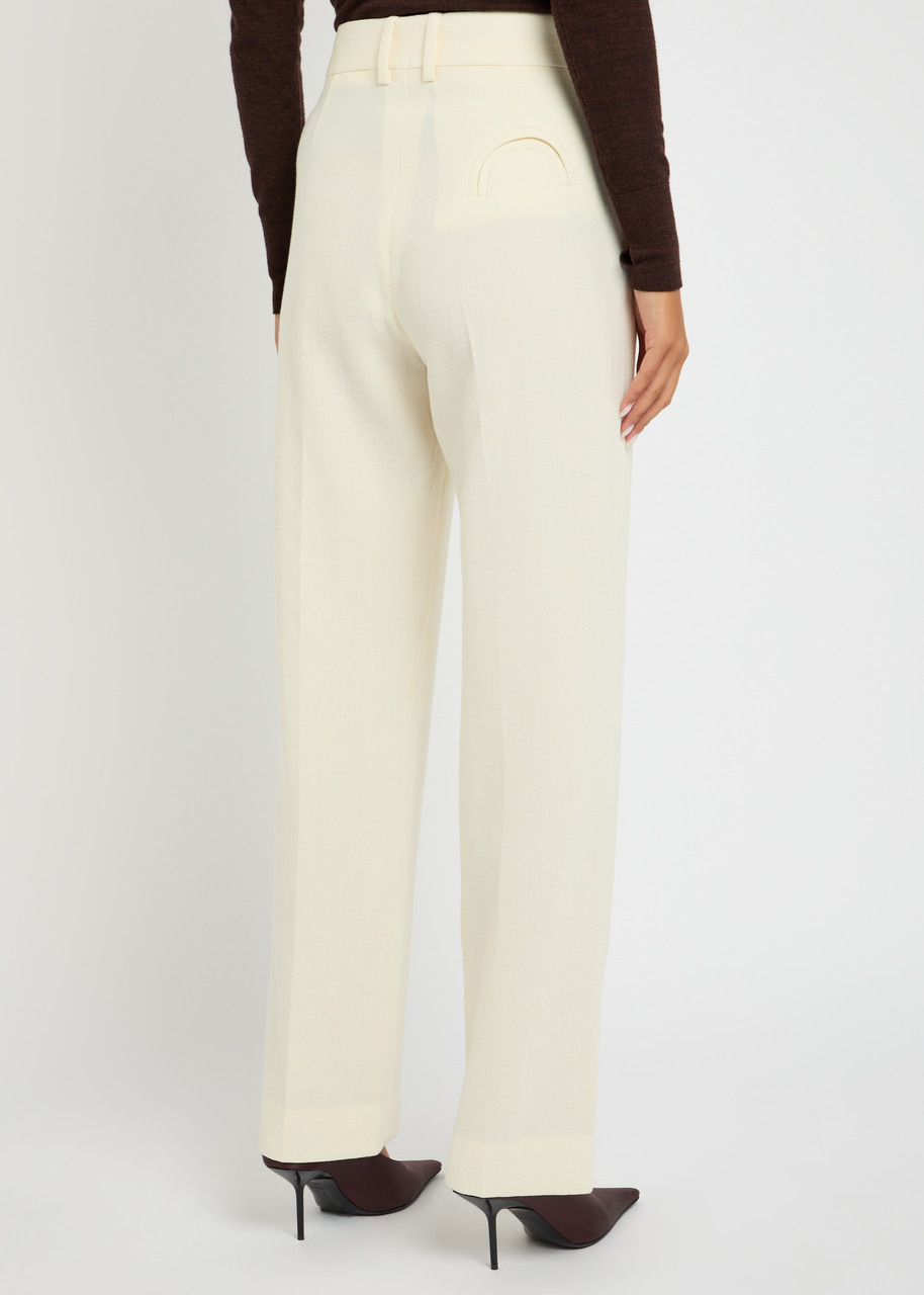 Blaze Milano Fox Pleated Wool-crepe Trousers - 3