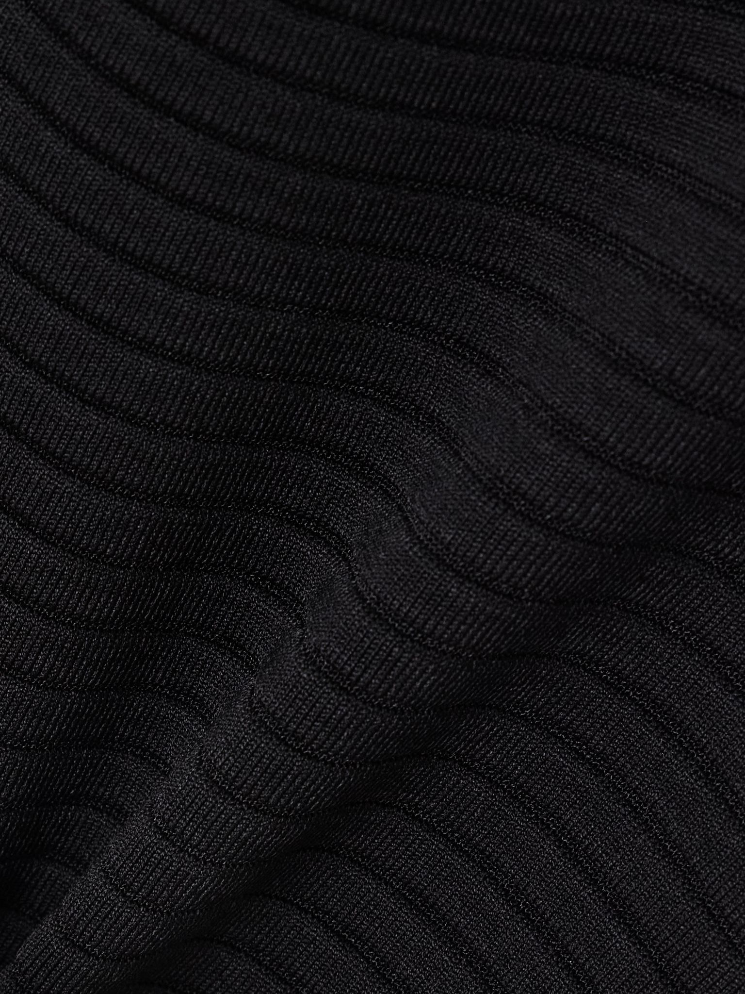 Lottie ribbed stretch-knit mini dress Black - 4