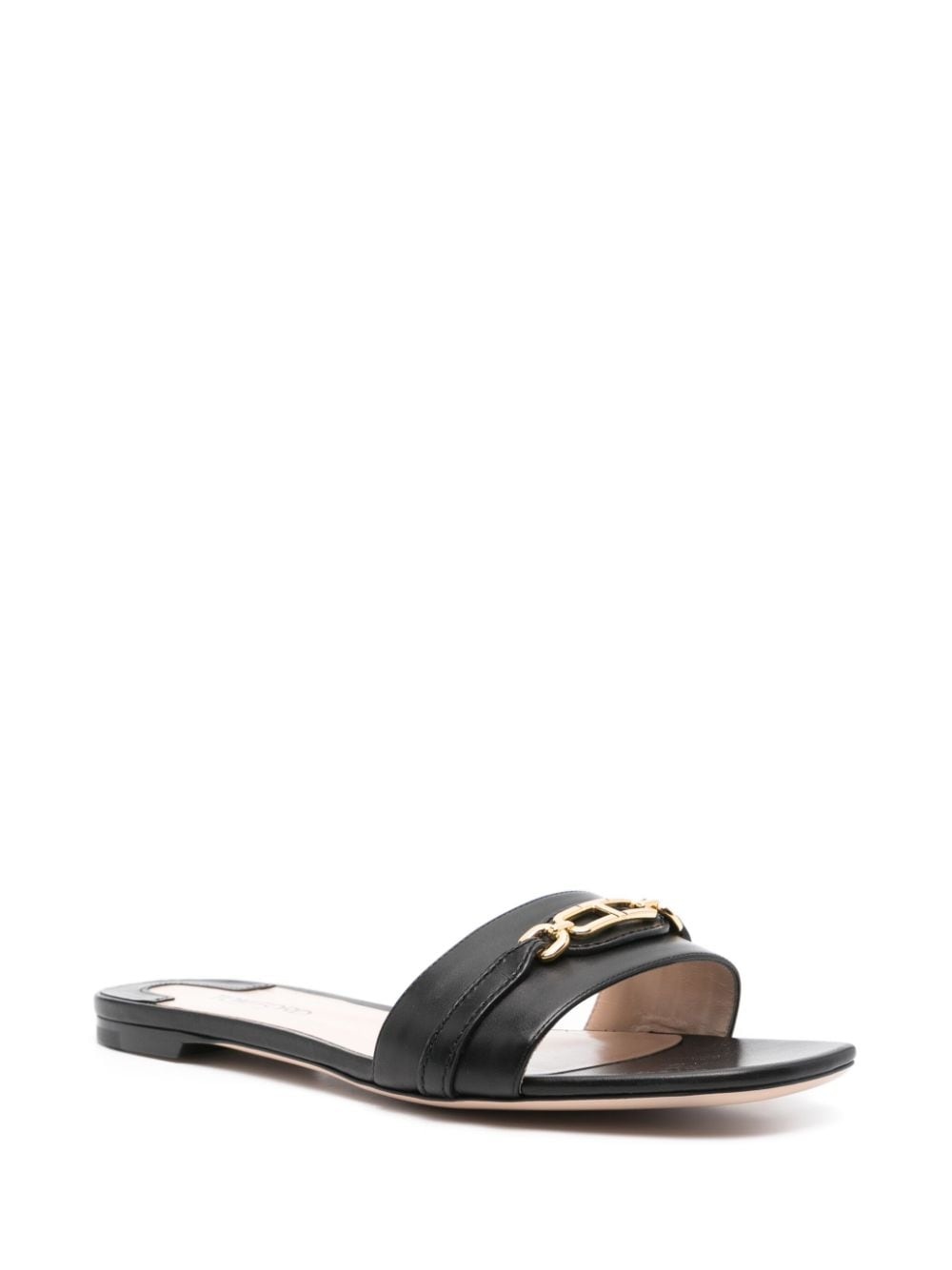 Whitney leather slides - 2