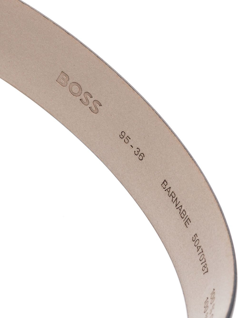 engraved logo buckle belt - 3