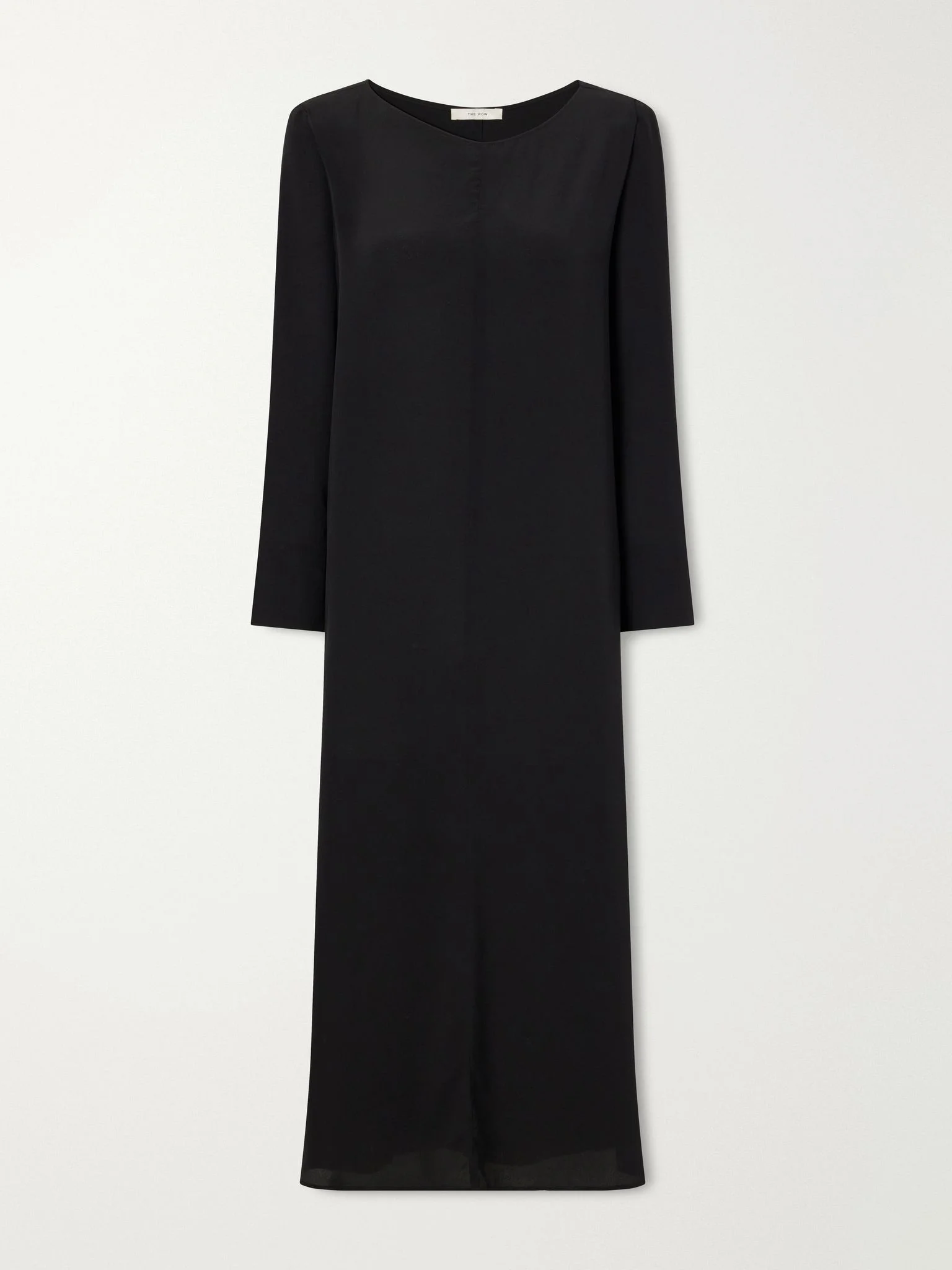 Cyra silk-crepe de chine midi dress Black - 1