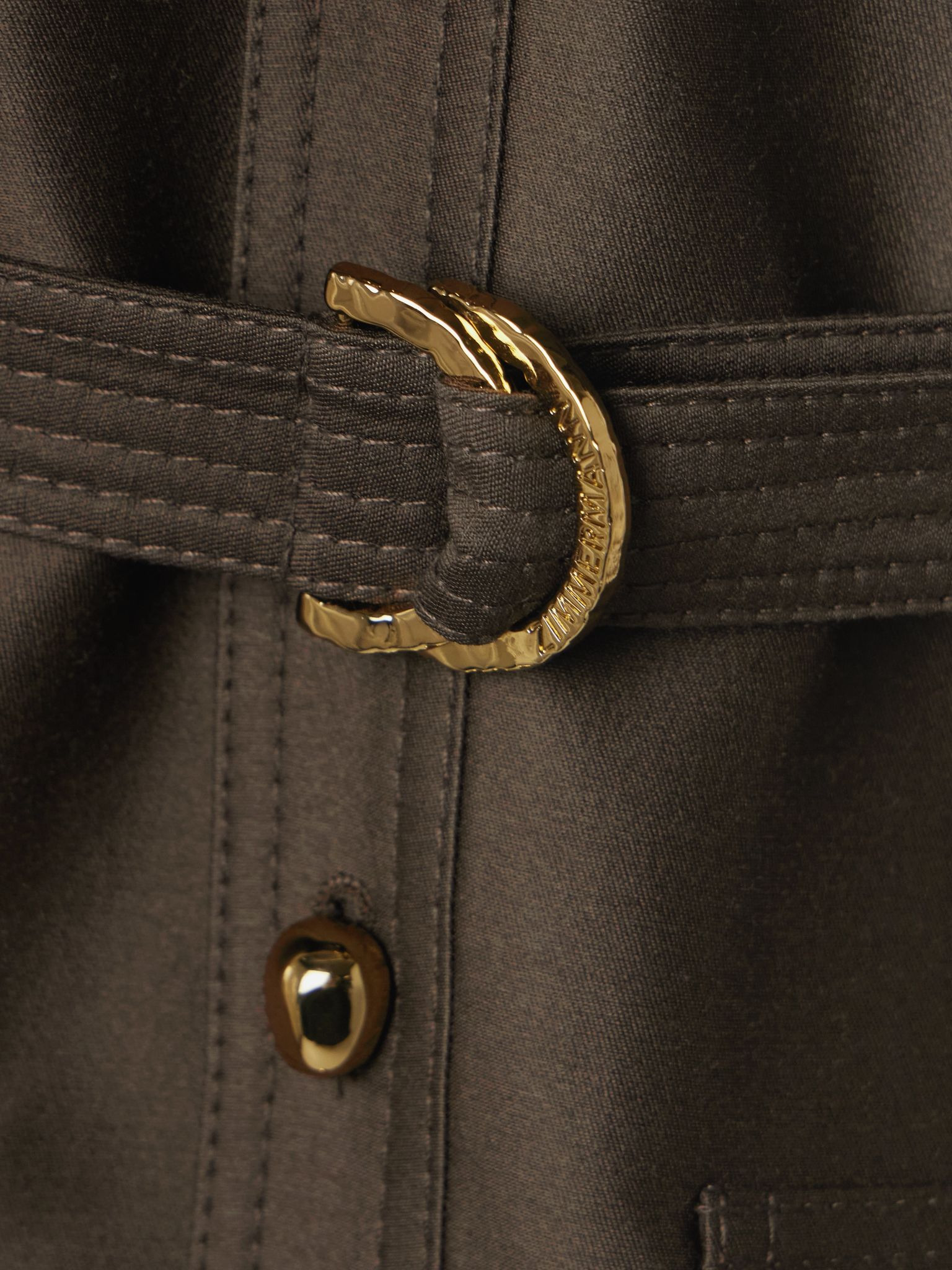 Illuminate belted wool and silk-blend jacket Charcoal - 4