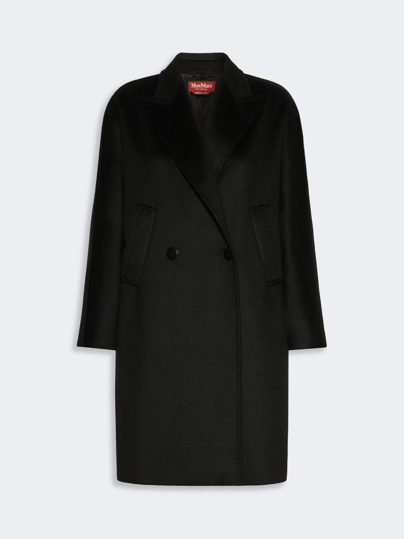 MASTRO Double-breasted wool broadcloth coat - BLACK 1