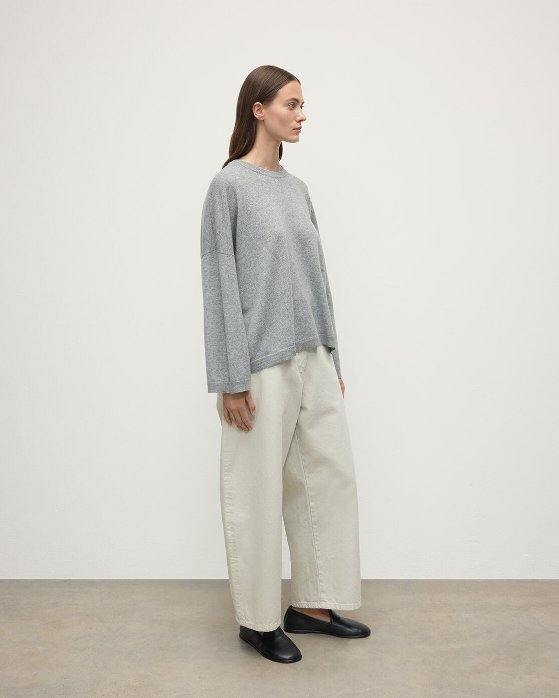 Gauzy Pocket Grey Cashmere Jumper - 3