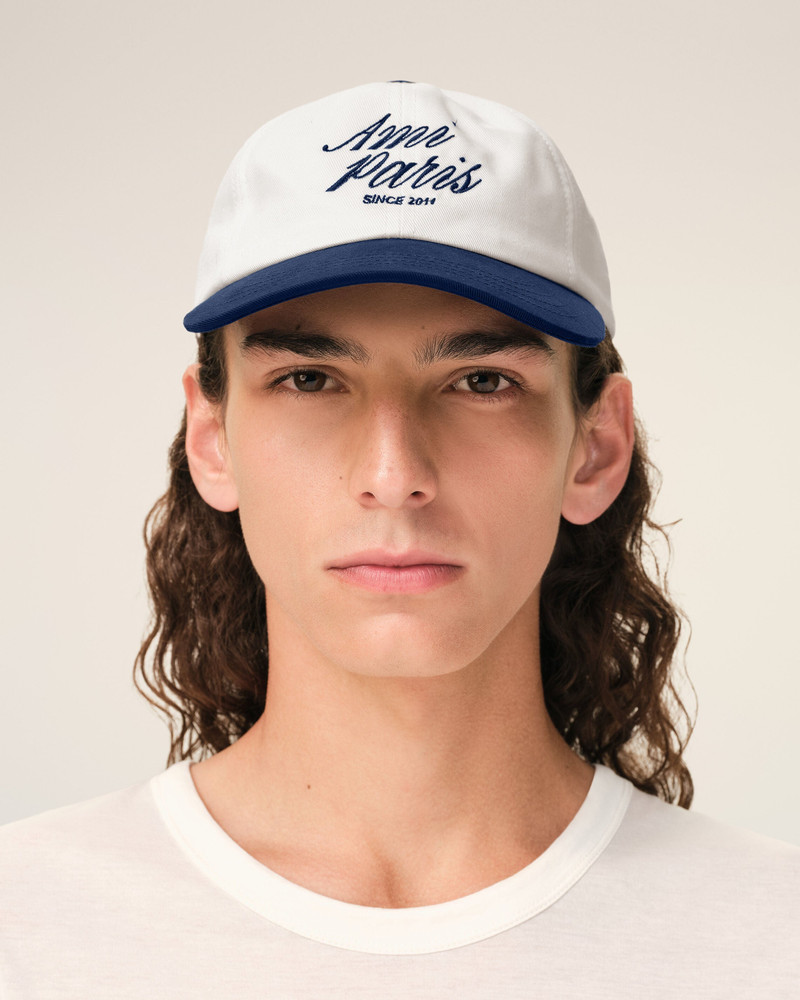 AMI Paris BLUE AND WHITE BICOLOR COTTON AMI PARIS CAP outlook