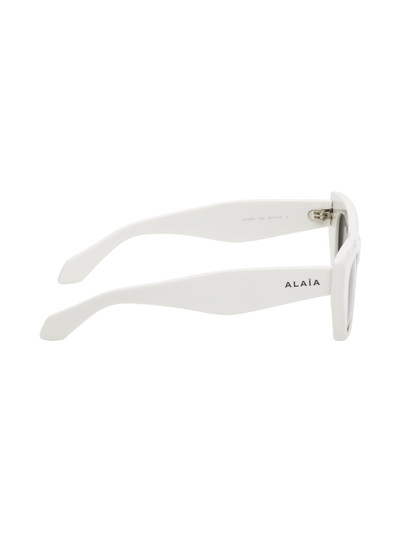 Alaïa White Rectangular Sunglasses outlook