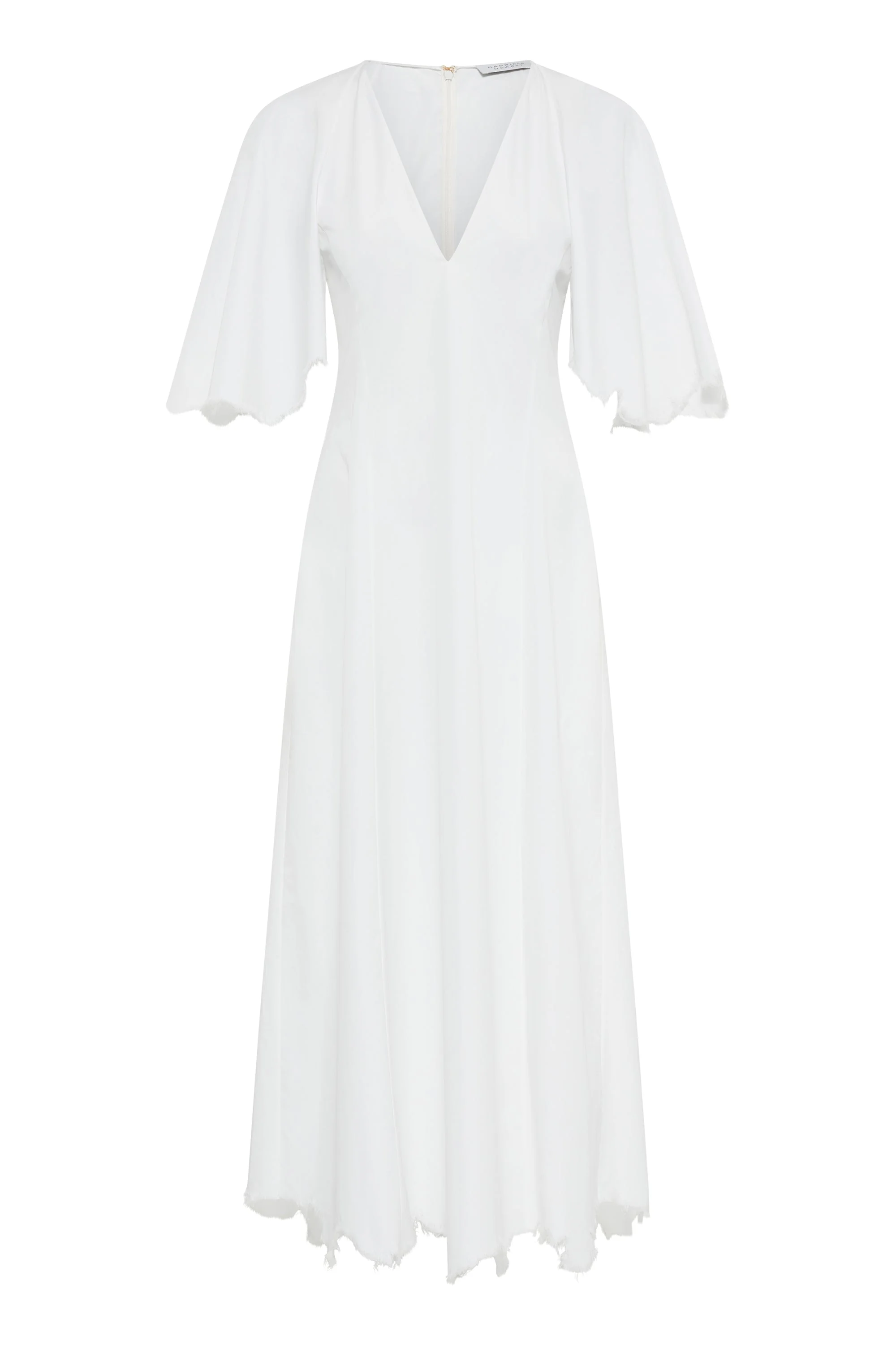 Ansel Midi Dress in White Sea Island Cotton - 1