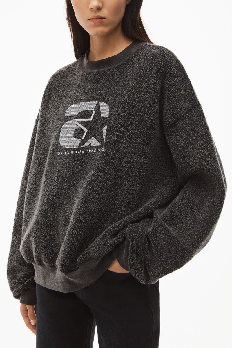 SPORTY LOGO SWEATSHIRT IN REVERSE TERRY 3