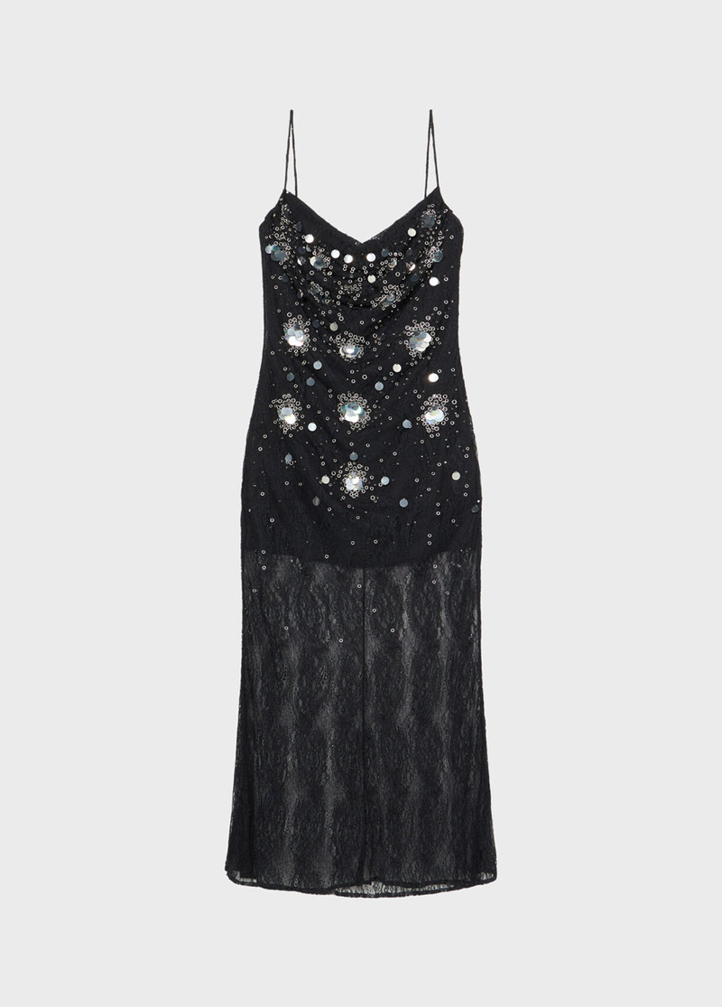 LONG DRESS IN LACE WITH EMBROIDERY 1