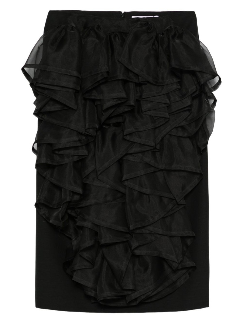 ruffled volant midi skirt 1