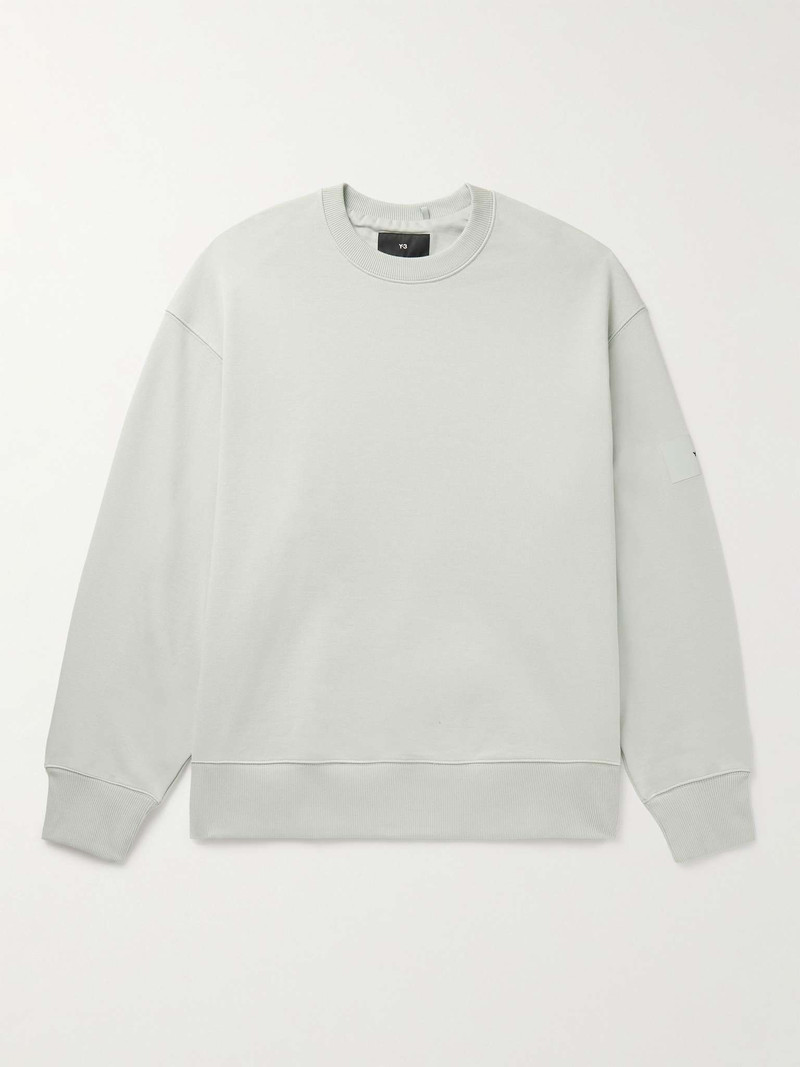 Logo-Appliquéd Organic Cotton-Jersey 스웨터 1