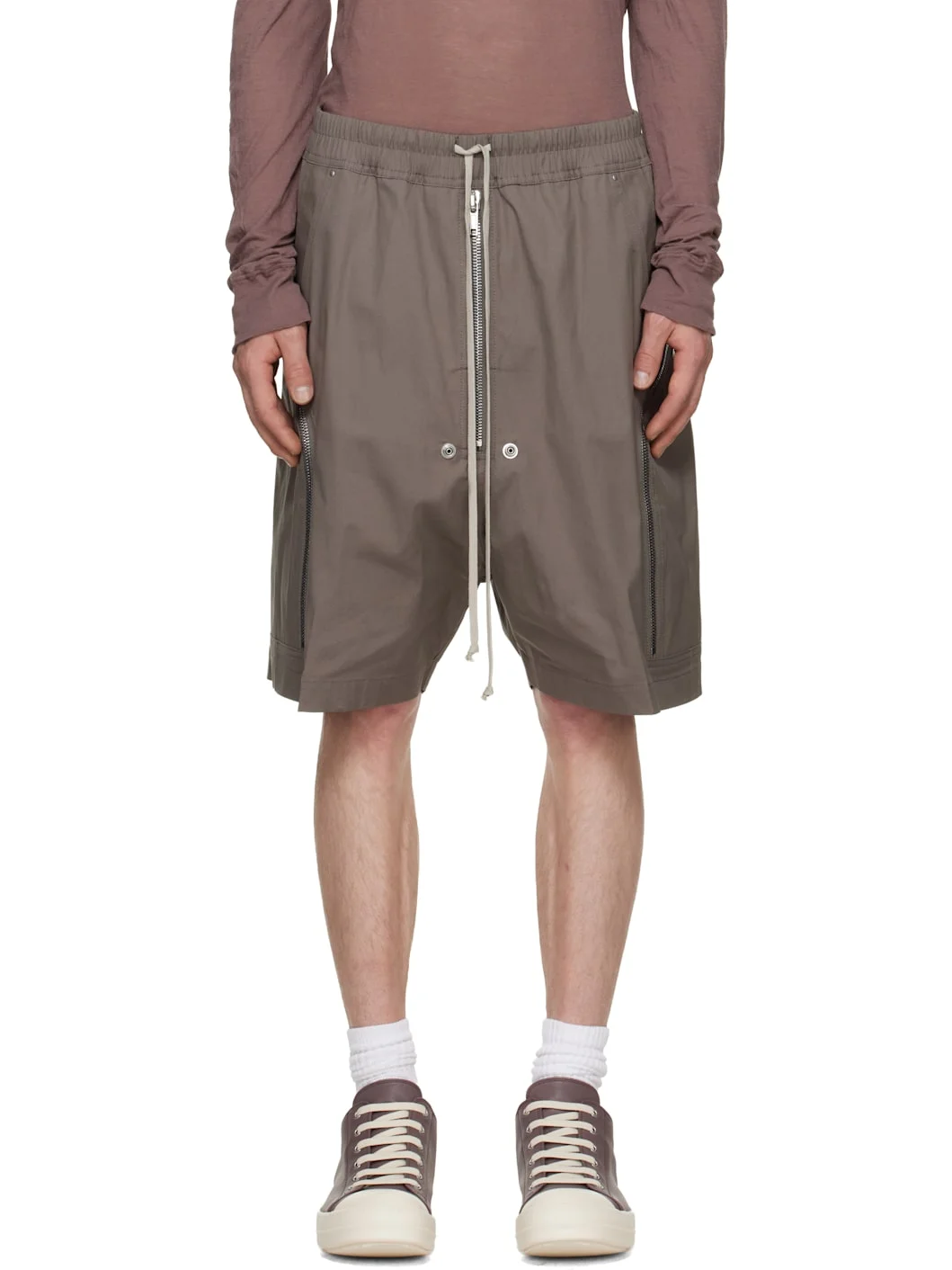 Gray Tower Heizer Cargo Shorts - 1