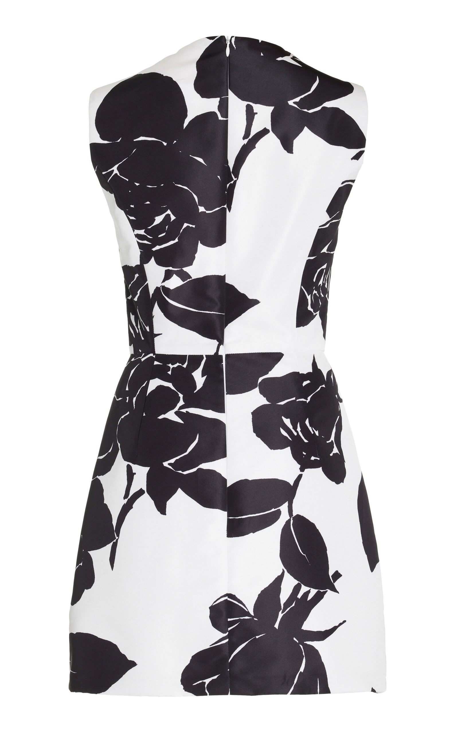 Printed Faille Mini Dress black/white - 5
