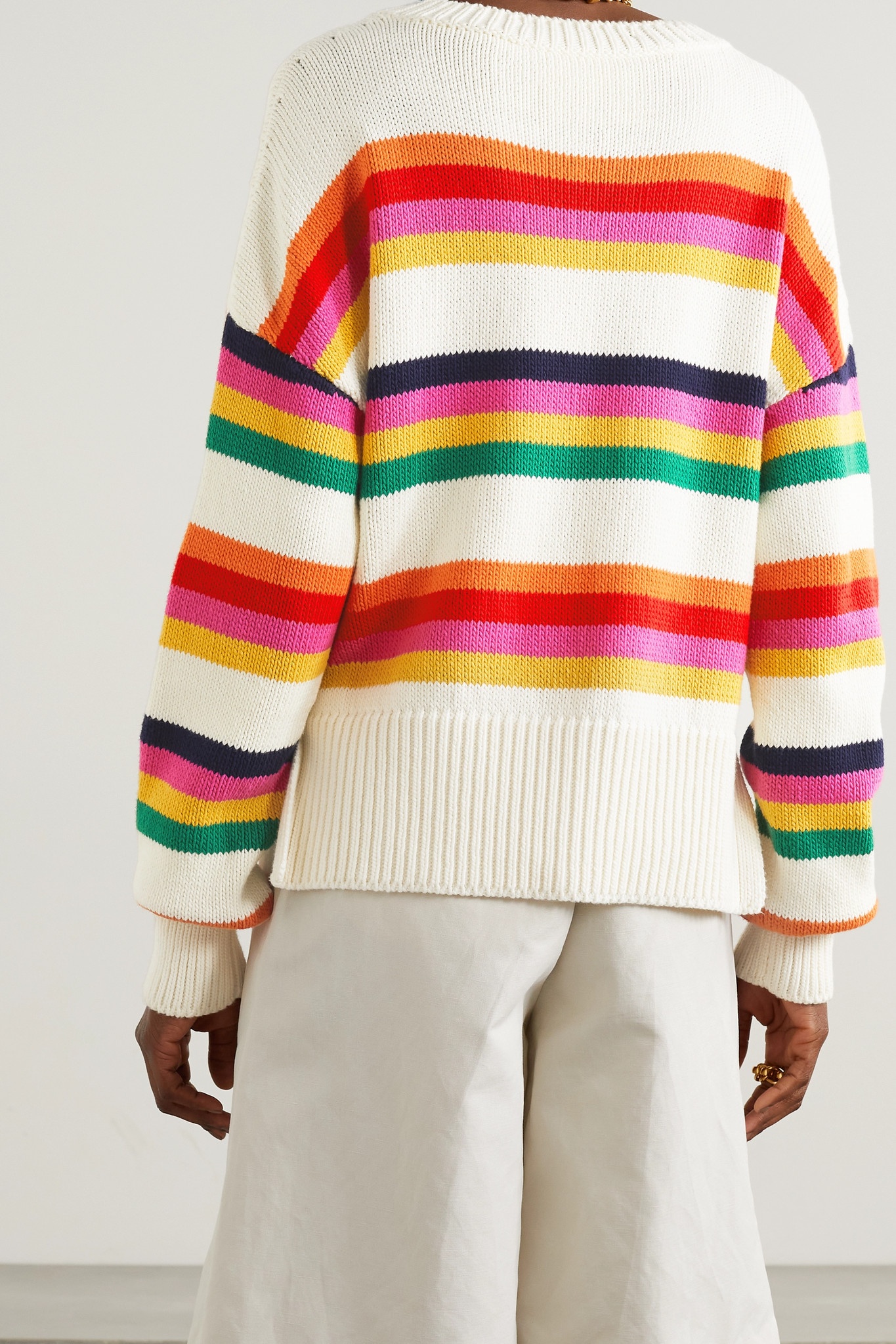 Striped cotton sweater - 3