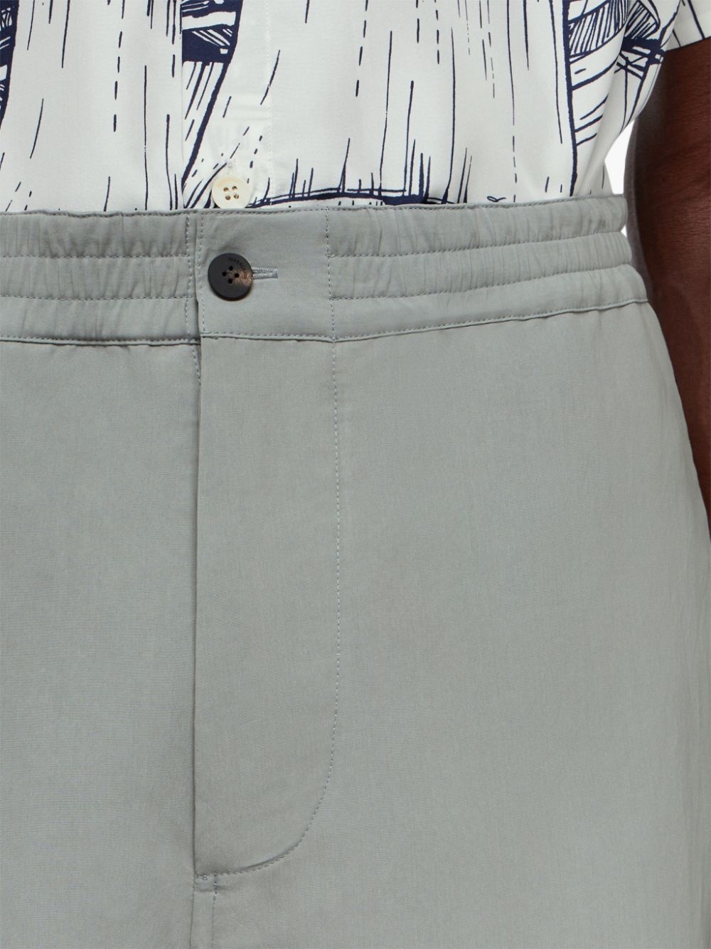 logo-embroidered straight-leg shorts - 5