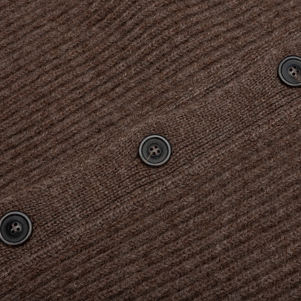 BUTTON-UP LONG-SLEEVED CARDIGAN - WALNUT - 3